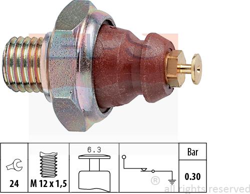 MDR EPS-1800 052 - Датчик, налягане на маслото vvparts.bg