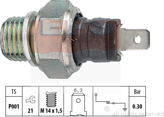 MDR EPS-1800 000 - Датчик, налягане на маслото vvparts.bg