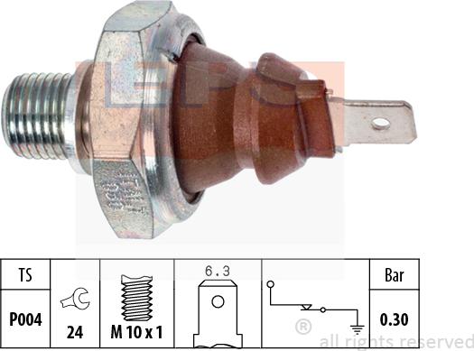 MDR EPS-1800 008 - Датчик, налягане на маслото vvparts.bg