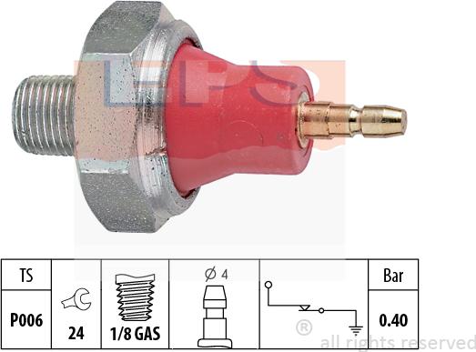 MDR EPS-1800 015 - Датчик, налягане на маслото vvparts.bg