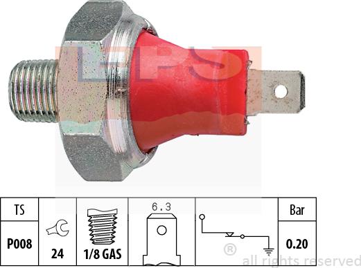 MDR EPS-1800 035 - Датчик, налягане на маслото vvparts.bg