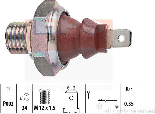 MDR EPS-1800 026 - Датчик, налягане на маслото vvparts.bg