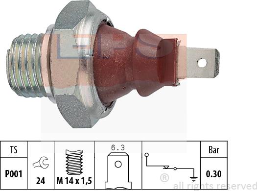 MDR EPS-1800 023 - Датчик, налягане на маслото vvparts.bg