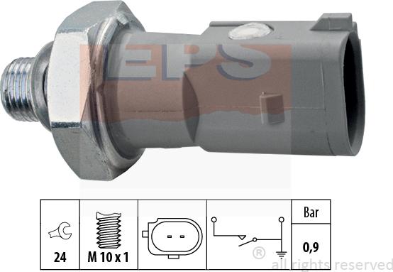 MDR EPS-1800 197 - Датчик, налягане на маслото vvparts.bg