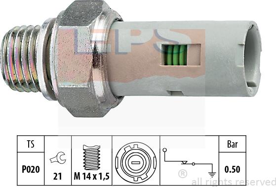 MDR EPS-1800 151 - Датчик, налягане на маслото vvparts.bg