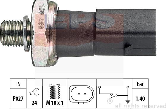 MDR EPS-1800 168 - Датчик, налягане на маслото vvparts.bg