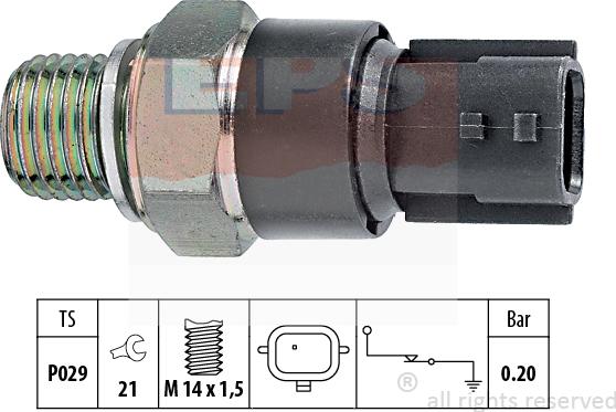 MDR EPS-1800 189 - Датчик, налягане на маслото vvparts.bg