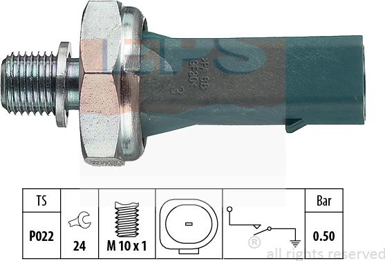 MDR EPS-1800 139 - Датчик, налягане на маслото vvparts.bg