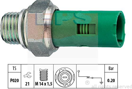 MDR EPS-1800 131 - Датчик, налягане на маслото vvparts.bg