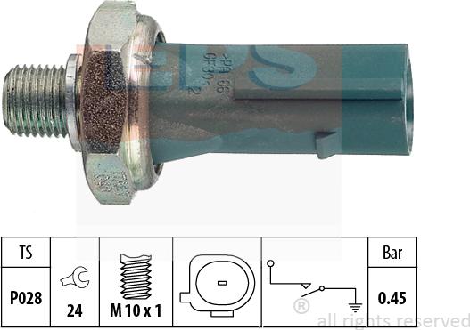 MDR EPS-1800 174 - Датчик, налягане на маслото vvparts.bg