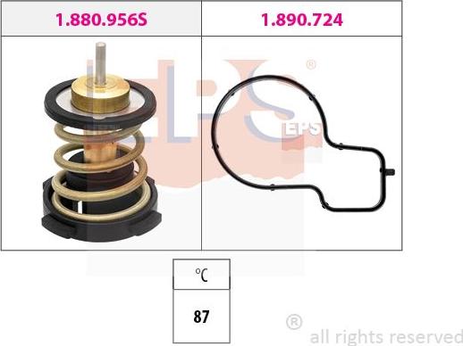 MDR EPS-1880 956 - Термостат, охладителна течност vvparts.bg