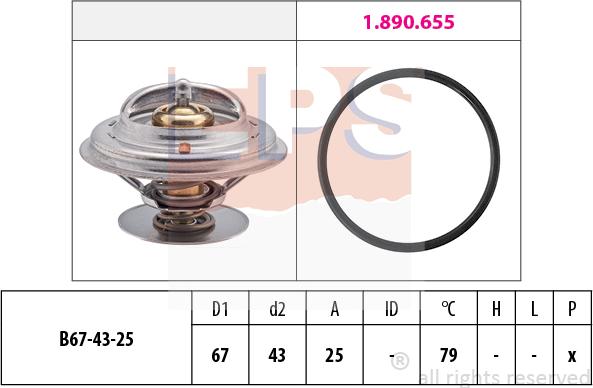 MDR EPS-1880 983 - Термостат, охладителна течност vvparts.bg