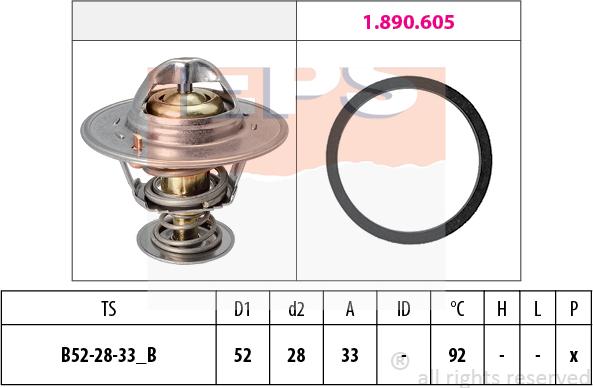 MDR EPS-1880 928 - Термостат, охладителна течност vvparts.bg