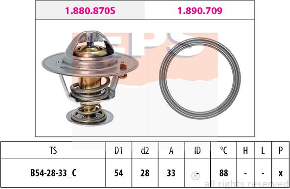 MDR EPS-1880 971 - Термостат, охладителна течност vvparts.bg