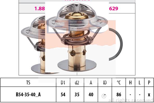 MDR EPS-1880 498S - Термостат, охладителна течност vvparts.bg