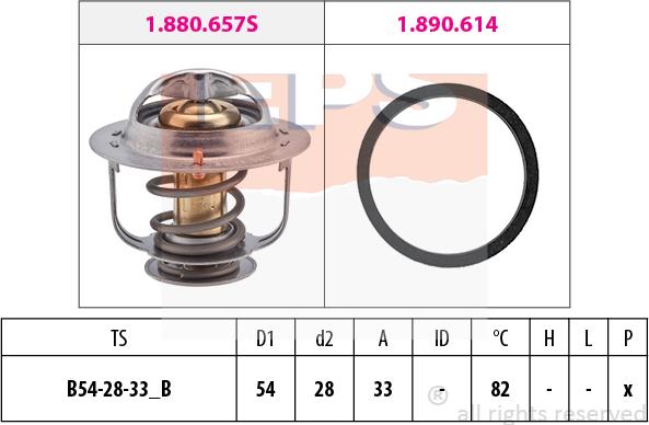 MDR EPS-1880 449 - Термостат, охладителна течност vvparts.bg