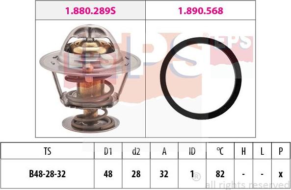 MDR EPS-1880 466 - Термостат, охладителна течност vvparts.bg