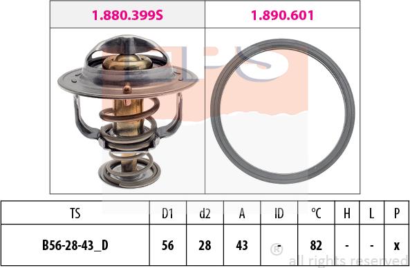 MDR EPS-1880 404 - Термостат, охладителна течност vvparts.bg