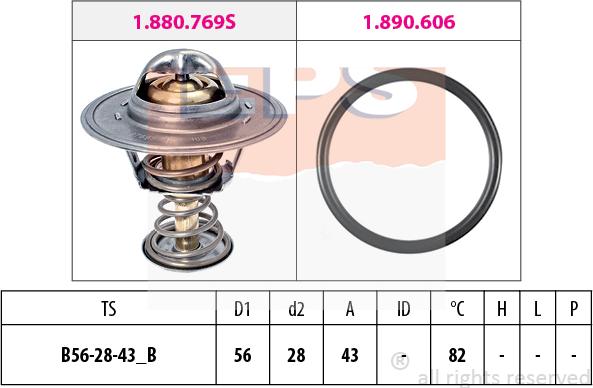 MDR EPS-1880 413 - Термостат, охладителна течност vvparts.bg