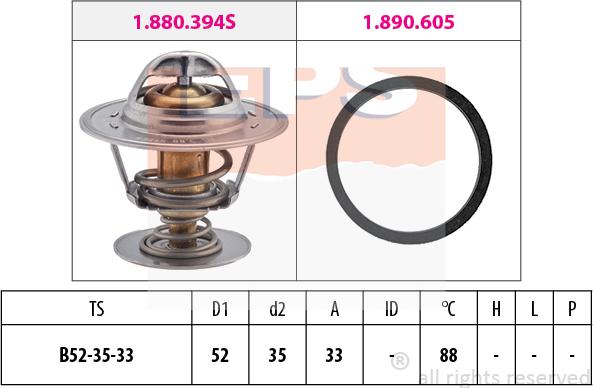 MDR EPS-1880 483 - Термостат, охладителна течност vvparts.bg