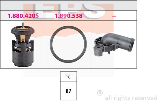 MDR EPS-1880 561 - Термостат, охладителна течност vvparts.bg