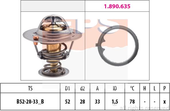 MDR EPS-1880 503 - Термостат, охладителна течност vvparts.bg