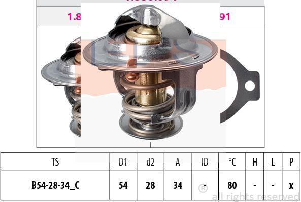 MDR EPS-1880 694S - Термостат, охладителна течност vvparts.bg