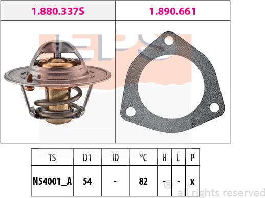 MDR EPS-1880 644 - Термостат, охладителна течност vvparts.bg