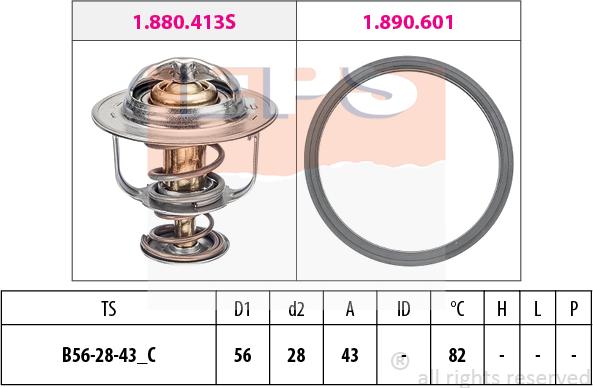 MDR EPS-1880 640 - Термостат, охладителна течност vvparts.bg