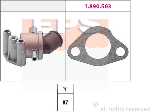 MDR EPS-1880 107 - Термостат, охладителна течност vvparts.bg