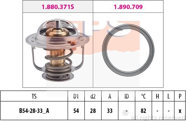 MDR EPS-1880 845 - Термостат, охладителна течност vvparts.bg