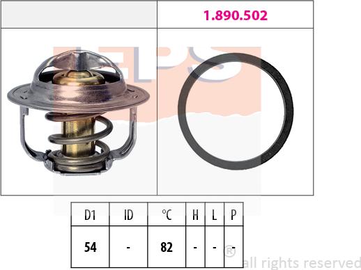 MDR EPS-1880 800 - Термостат, охладителна течност vvparts.bg