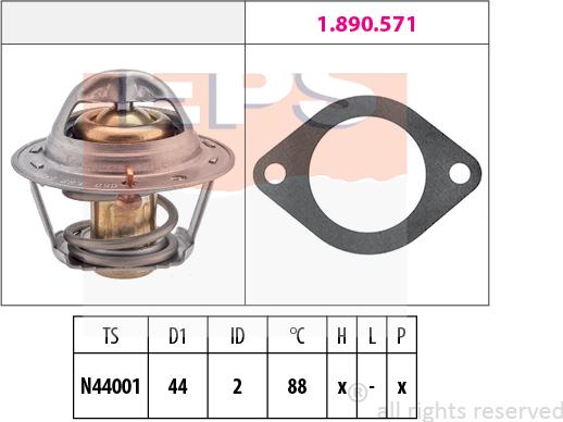 MDR EPS-1880 369 - Термостат, охладителна течност vvparts.bg