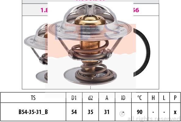 MDR EPS-1880 307S - Термостат, охладителна течност vvparts.bg