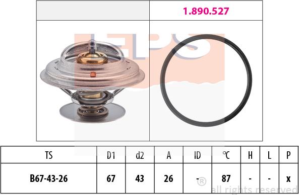 MDR EPS-1880 385 - Термостат, охладителна течност vvparts.bg