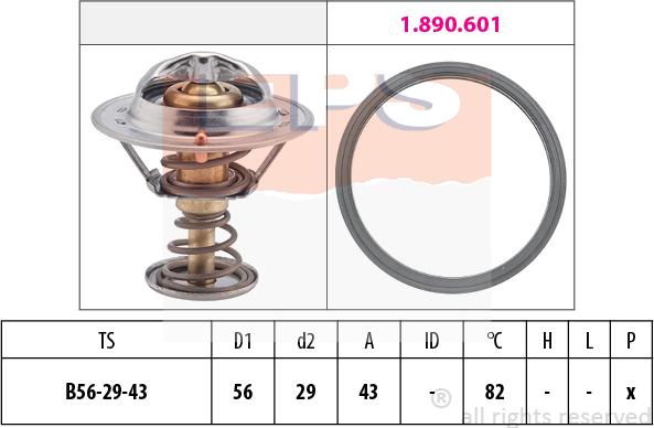 MDR EPS-1880 339 - Термостат, охладителна течност vvparts.bg