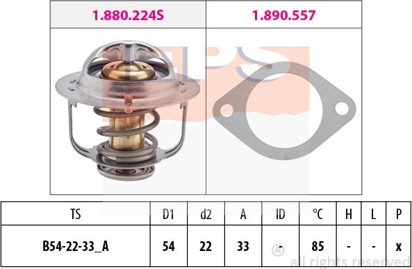 MDR EPS-1880 335 - Термостат, охладителна течност vvparts.bg