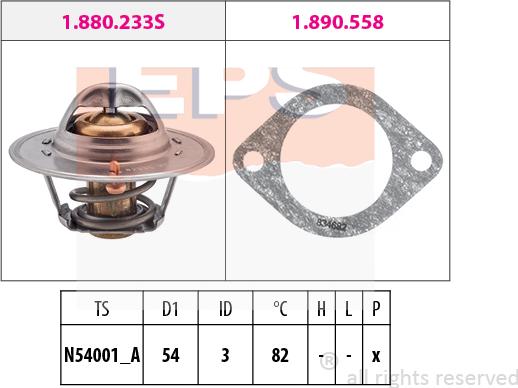 MDR EPS-1880 329 - Термостат, охладителна течност vvparts.bg