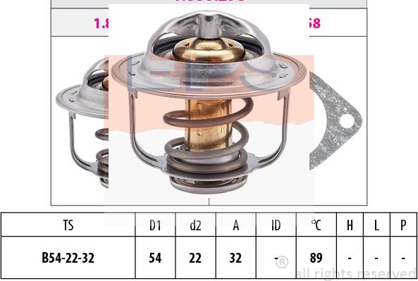 MDR EPS-1880 298S - Термостат, охладителна течност vvparts.bg