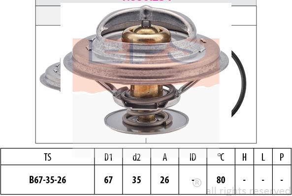 MDR EPS-1880 254S - Термостат, охладителна течност vvparts.bg