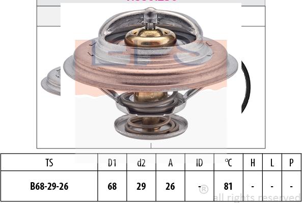 MDR EPS-1880 250S - Термостат, охладителна течност vvparts.bg