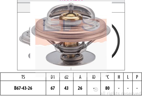 MDR EPS-1880 260S - Термостат, охладителна течност vvparts.bg