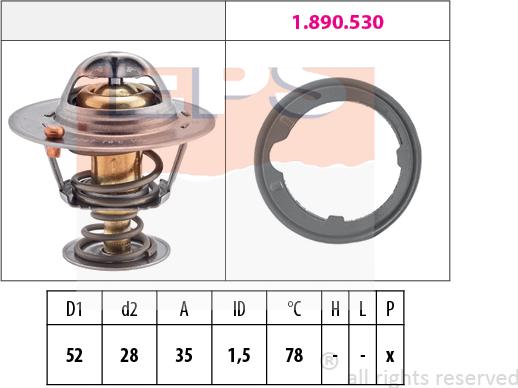 MDR EPS-1880 267 - Термостат, охладителна течност vvparts.bg