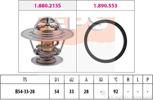 MDR EPS-1880 213 - Термостат, охладителна течност vvparts.bg