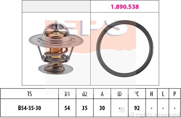 MDR EPS-1880 279 - Термостат, охладителна течност vvparts.bg