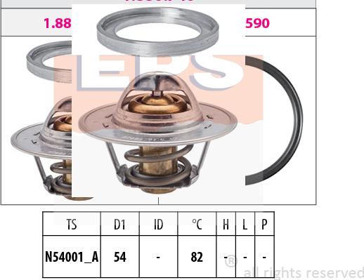 MDR EPS-1880 740S - Термостат, охладителна течност vvparts.bg