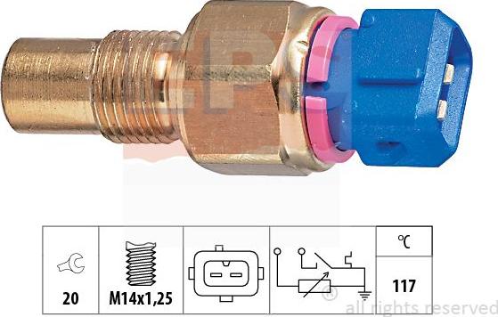 MDR EPS-1830 553 - Датчик, температура на охладителната течност vvparts.bg