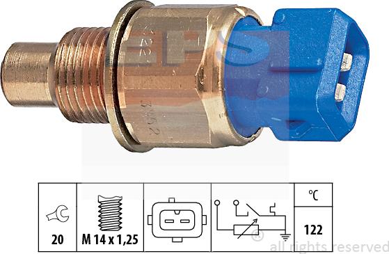 MDR EPS-1830 552 - Датчик, температура на охладителната течност vvparts.bg