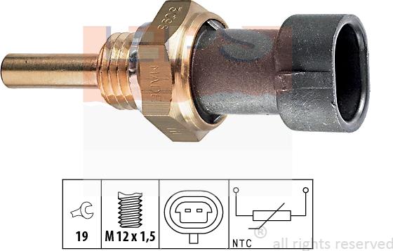 MDR EPS-1830 098 - Датчик, температура на охладителната течност vvparts.bg