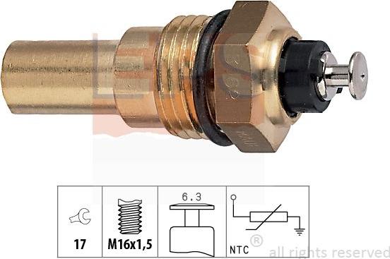 MDR EPS-1830 062 - Датчик, температура на охладителната течност vvparts.bg